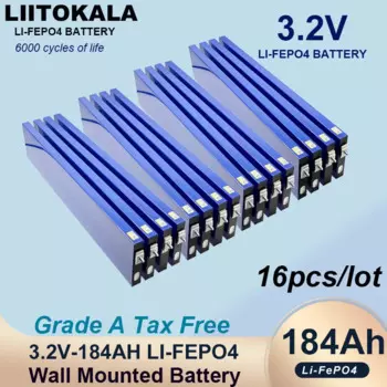 Литий-железо-фосфатный аккумулятор Liitokala, 16 шт., 3,2 в, Ач
