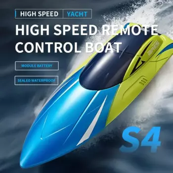 Лодка с дистанционным управлением S4, 2,4 ГГц, скоростная лодка с аккумулятором, мотор с двойным мотором, игрушка для мальчиков, подарок на день рождения