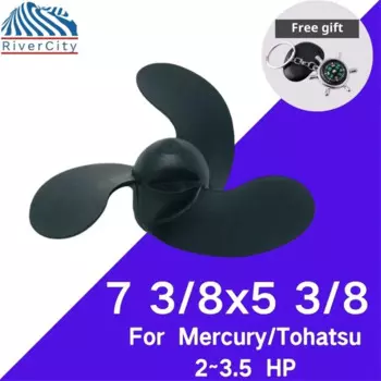Лодочный пропеллер 7 3/8x5 3/8 для Mercury HP подвесной винтовой лодочный мотор пластиковый пропеллер с 3 лопастями