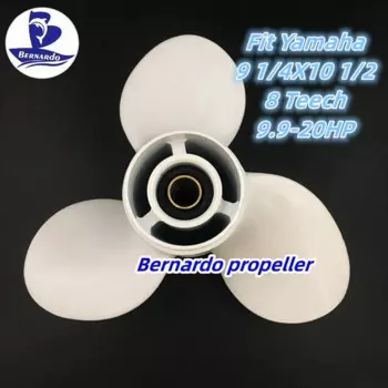 Лодочный пропеллер 9 1/4X10 1/2 для Yamaha 9,9 15 20HP подвесной мотор алюминиевый сплав винт 3 лезвия 8 зубьев Сращивание