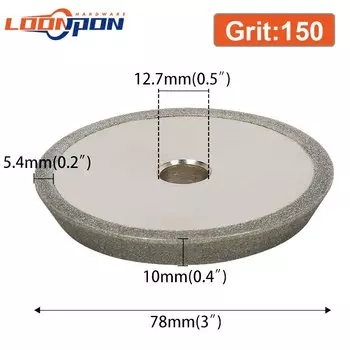 Loonpon алмазный шлифовальный круг 3 дюйма 150 зернистости