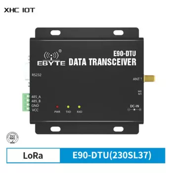 LoRa SX1262 SX1268 230 МГц 5 Вт RSSI Релейний радіомодем Бездротовий трансивер RS232 RS485 1000 байт 37 дБм 20 км E90-DTU (230SL37)