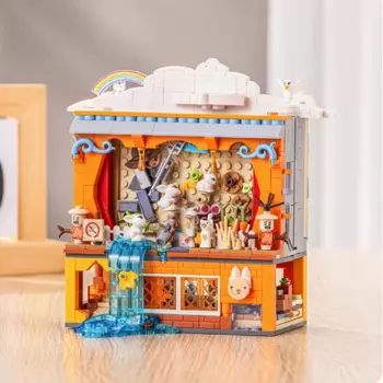 LOZ 2023 Новый конструктор Mimi полный кинотеатр DIY осенний кролик кинотеатр украшение для дома сборка пазл игрушки для детей подарок