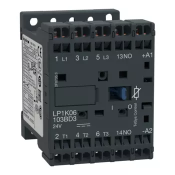 LP1K12103BD LP1-K12103BD TeSys K контактор-3P-AC-3 = 440 В 12 A - 1 NO aux. -Катушка 24 В постоянного тока