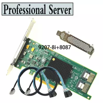 LSI 9207-8i RAID контроллер карты 6Gbs SAS HBA P20 IT режим для ZFS frenas unRAID Расширительная карта + 2*8087 SATA кабель