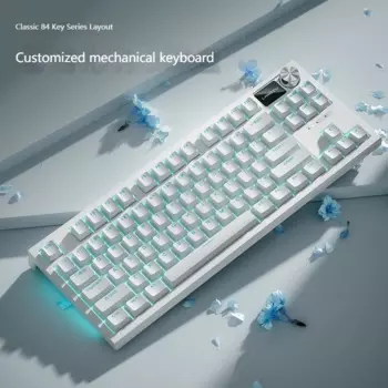 Lt84 Беспроводная Механическая Bluetooth клавиатура Проводная зеленая оси