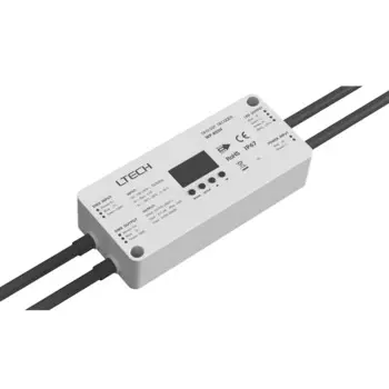 LTECH водонепроницаемый DMX/RDM четырехканальный CV декодер DC12-24V 5А/CH 20A(4CH) IP67 OLED экран дисплея