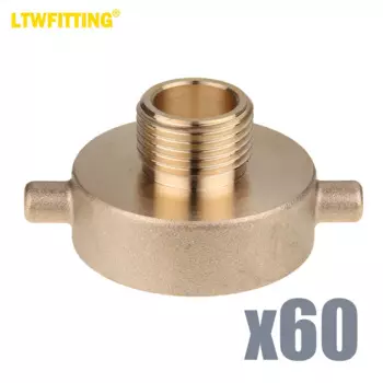 LTWFITTING латунный адаптер пожарного гидранта 1-1/2 дюйма НСТ (NH) гнездо x 3/4 дюйма гантель (комплект из 60 шт.)