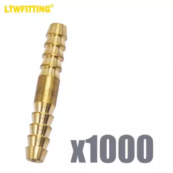 LTWFITTING, латунный сварочный аппарат с зазубринами, диагональ 3/16 дюйма, фитинг для шланга, фотолодка (комплект из 1000 штук)
