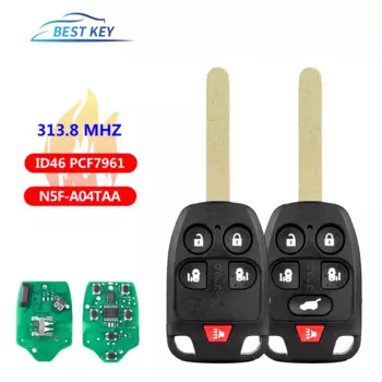 Лучшая клавиатура для Honda Odyssey 2011 2012 2013 2014, дистанционный Автомобильный ключ 313,8 МГц ID46 PCF7961, чип 5/6, N5F-A04TAA 4 + 1/5 + 1, кнопки