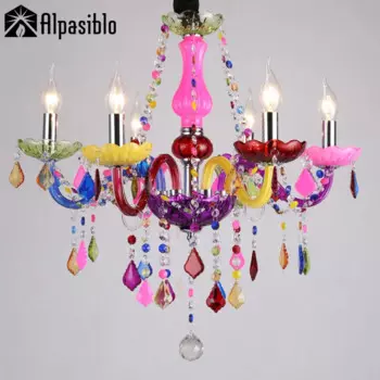Люстра из хрусталя Тиффани, украшение для гостиной