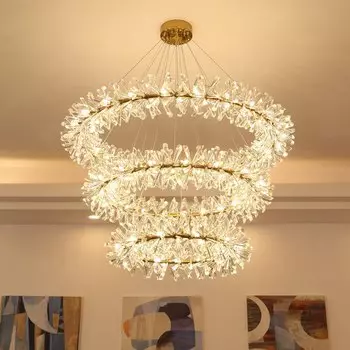 Люстра QINGYUNKE кольцевая хрустальная 40/60/80 см