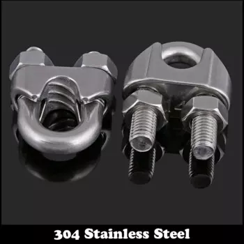 M10 M12 M14 M16 304 нержавеющая сталь 304SS DIN741 U-образный болт сверхпрочный кабельный зажим для проводов Такелажный проводной зажим для каната