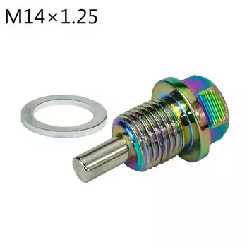 M14 * P1,25 мм неохромированный магнитный болт сливной пробки масла, сливная пробка масляного поддона для всех автомобилей с резьбой M14 * 1,25 мм