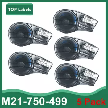 M21-750-499 картридж для печати этикеток для Brady BMP21-PLUS,BMP21,BMP21-LAB принтер. Черный на белом 19,1 мм нейлоновая лента для этикеток