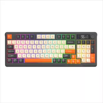 M96 2,4G Беспроводная Bluetooth двухрежимная цветная клавиатура 96-клавишная RGB-подсветка Bluetooth Беспроводная игровая клавиатура Бесшумная офисная компьютерная клавиатура