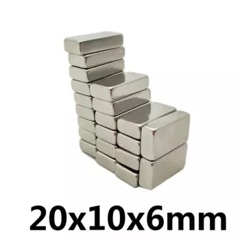 Магнит Неодимовый N35 NdFeB, 20x10x6 мм, 3 ~ 100 шт.