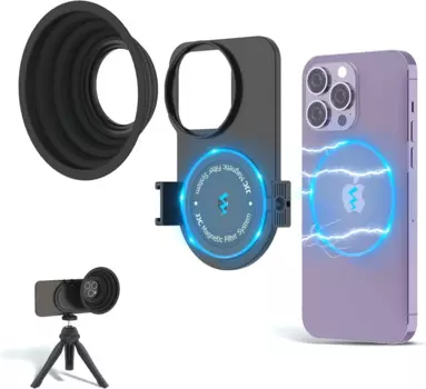 Магнитный адаптер JJC для крепления фильтра объектива для iPhone 1514 13 Pro/ Pro Max с чехлом MagSafe мягкая бленда объектива отражение стекла