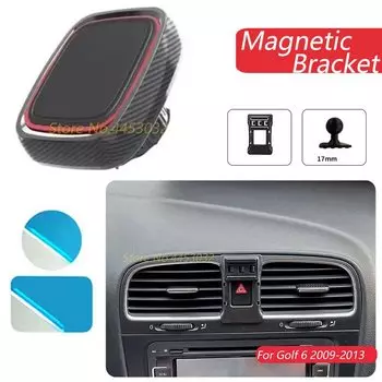 Магнитный автомобильный держатель для телефона Volkswagen Golf MK6 6 2009-2013 GPS, сильный магнитный держатель с базой, аксессуары для интерьера