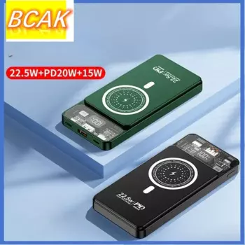 Магнитный беспроводной внешний аккумулятор BCAK, 10000 мАч, супербыстрая зарядка, универсальный мобильный источник питания, оптовая продажа