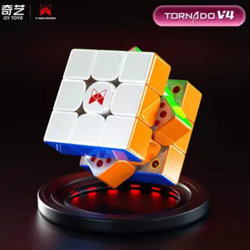 Магнитный куб-головоломка QiYi XMAN Tornado V4 3x3x3, магический куб maglevo, профессиональный 3-скоростной пазл 3 3, детские игрушки, волшебный куб QY