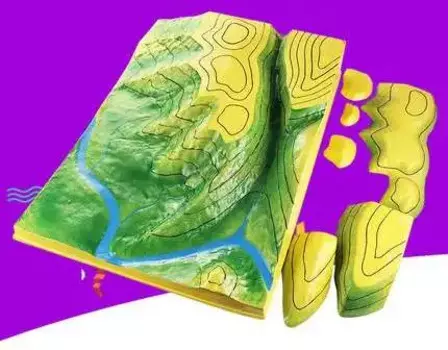 Магнитный притяжение контурная карта интерпретационная модель география помощь в обучении Геоморфология обучающий инструмент