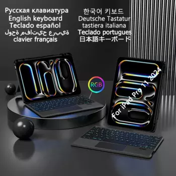Магнитный съемный телефон для iPad Pro 11 2024 клавиатура с тачпадом подсветка для iPad Pro M4 чехол 11 дюймов с держателем для карандаша