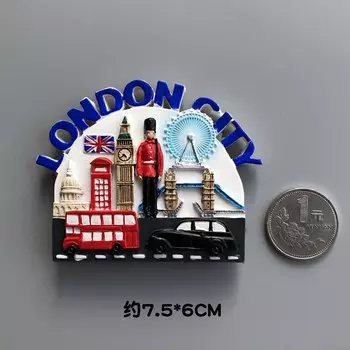 Магниты для холодильника Лондон из смолы
