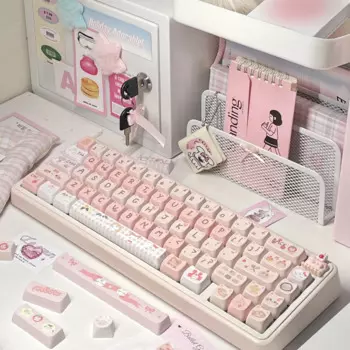MAIMOOO Мао Keycap розовый головной убор мяу 144 клавиш милая для Mx Переключатель Сублимация для 61/64/87/98 механическая клавиатура Cat Keycap
