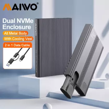 MAIWO 10 Гбит/с Ssd Nvme M.2 Поддержка двух отсеков M.2 NVMe SSD диск инструмент Бесплатный жесткий диск внешний Nvme корпус для ПК ноутбука