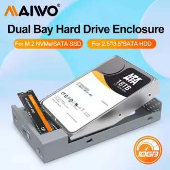 MAIWO M2 SSD корпус NVMe NGFF 10 Гбит/с PCIe портативный M.2 SSD 2,5 "3,5" внешнее хранилище HDD для USB C смартфона ноутбука