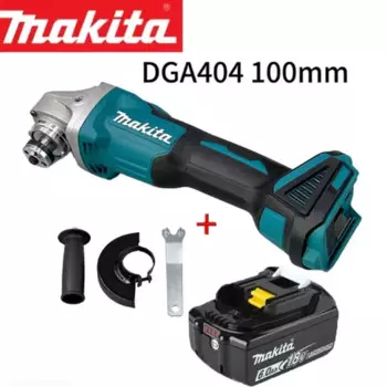 Makita 18 В 100 мм DGA404 Бесщеточная литиевая электрическая угловая шлифовальная машина Перезаряжаемая режущая машина Полировальная машина высокой мощности