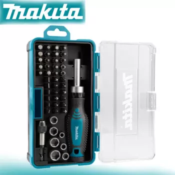 Makita B-36170 Набор тряпок и бит (47 шт.) Торцевые патроны Держатель бит Трещотка Отвертка Ручные инструменты в упаковке