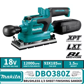 Makita DBO380Z/DBO381Z Беспроводная шлифмашина 18В