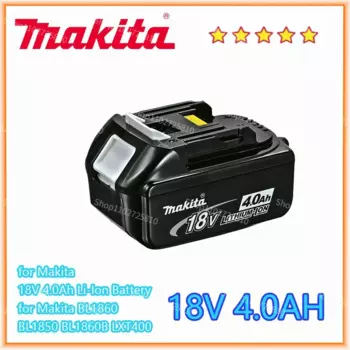 Makita оригинальный 18V 4.0AH 6.0AH перезаряжаемый Электроинструмент аккумулятор светодиодный Литий-ионная Замена LXT BL1860B BL1860 BL1850