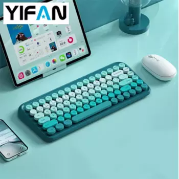 Маленькая беспроводная клавиатура с несколькими устройствами, Bluetooth и двойным режимом 2,4 ГГц, дизайн с 78 плавающими клавишами и тихим вводом