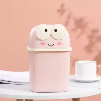 Маленькая корзина для мусора для дома, гостиной, спальни, Настольная мини-корзина для мусора для девочек с крышкой, Офисная корзина для хранения бумаги