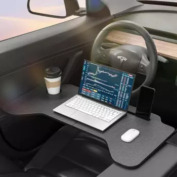 Маленькая настольная доска для автомобиля, применим к Tesla Model3/Y, передний складной обеденный стол, компьютерный офисный стол, обеденный стол для автомобиля