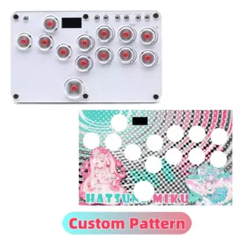 Малиновая файтинговая клавиатура, закрывающая игры SOCD, джойстик HITBOX, аркадный истребитель 6, игровой контроллер с поддержкой ПК/коммутатора/PS3/PS4/STEAM