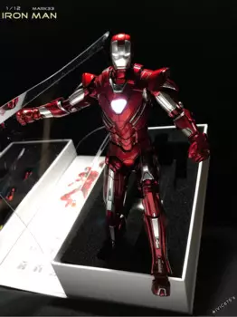 Marvel Мстители 1/12 сплав Железный человек Cs Mk33 Аниме Фигурка периферийный Центурион светящийся Солдат модель собирать взрослый подарок игрушка