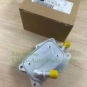 Масляный радиатор двигателя для Mercedes Benz W203 W205 M274 C180 C300 E200 E250 E300 A2741880101