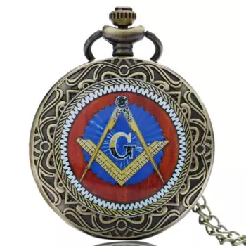 Masonic Freemasonry угольник и циркуль каменщик значок кварцевые карманные часы с ожерельем кулон сувенир символ подарки для Freemason