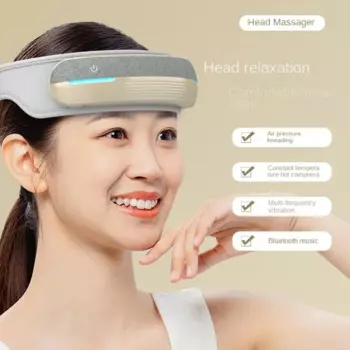 Массажер для головы, электрический нагревательный массажер с Bluetooth, музыкальный массажер для головы и глаз