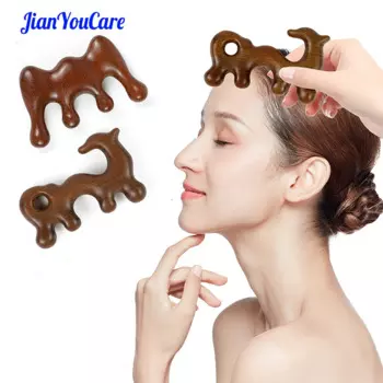 Массажер JianYouCare для головы из сандалового дерева, стимулятор для головы, спины, тела, инструменты для точечного Массажа Гуаша, предотвращение выпадения волос
