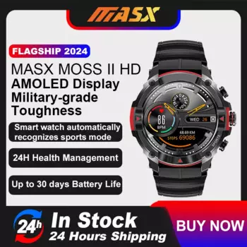 MASX MOSS II умные часы 1,43-дюймовый AMOLED-дисплей 420 мАч Bluetooth-вызов Военный класс Прочность Водонепроницаемые спортивные часы мужские