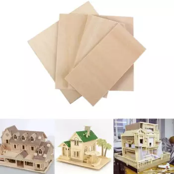 Материалы для детской модели DIY Деревянная модель Липа Фанера Деревянная фанерная доска Лист Прямоугольная деревянная авиационная модель Многослойная доска