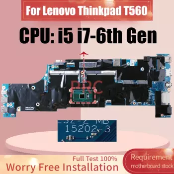 Материнская плата 15202-3 для ноутбука Lenovo Thinkpad T560 i5 i7 6-го поколения 01AY304 01ER007 01ER003 материнская плата для ноутбука