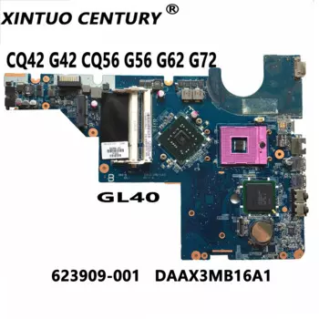 Материнская плата 623909-001, 623909-501 623909-601, для замены деталей CQ42, G42, CQ56, G56, G62, G72, DAAX3MB16A1, GL40, DDR2, 100%