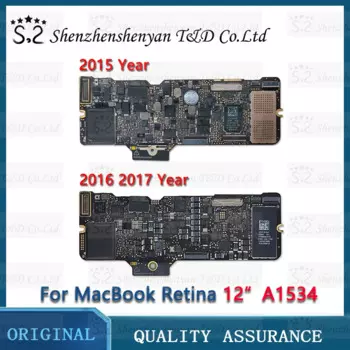 Материнская плата A1534 для ноутбука Apple MacBook, материнская плата 12 дюймов, 820-00045-A 820-00244-A 820-00687-A 256/512 ГБ 2015 2016 2017 года