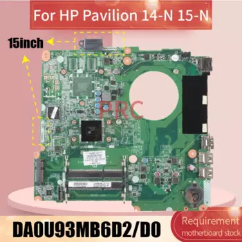 Материнская плата DA0U93MB6D2 DA0U93MB6D0 для ноутбука HP Pavilion 15-N 14-N EM2100 AM5200 776783-501 734827-501 DDR3